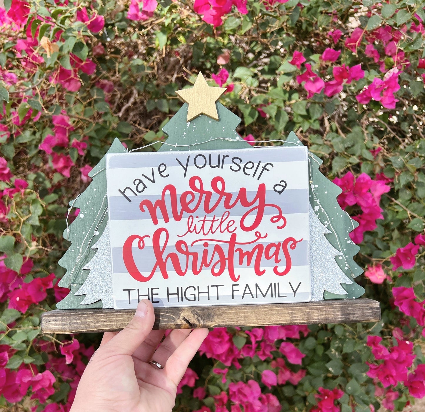 Merry Little Christmas TREE-O Shelf Sitter