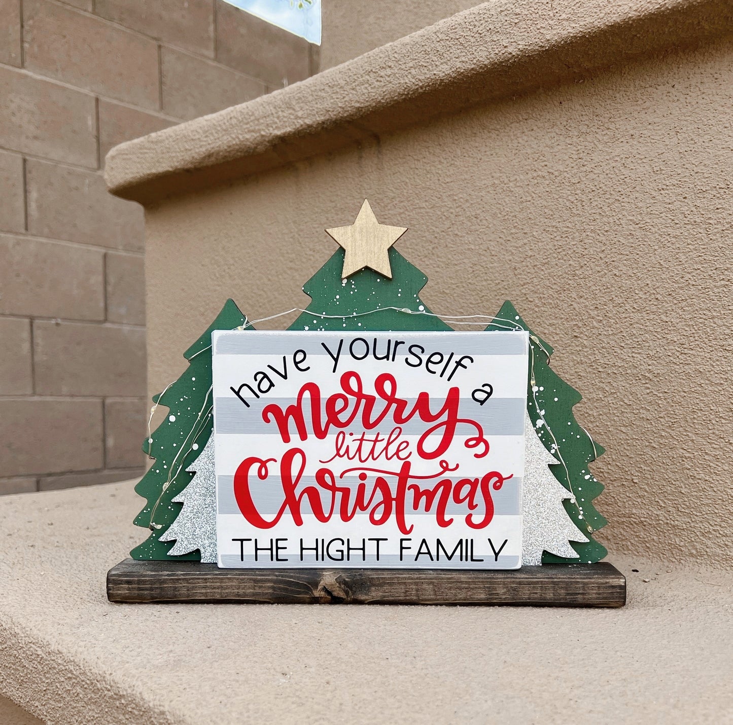 Merry Little Christmas TREE-O Shelf Sitter