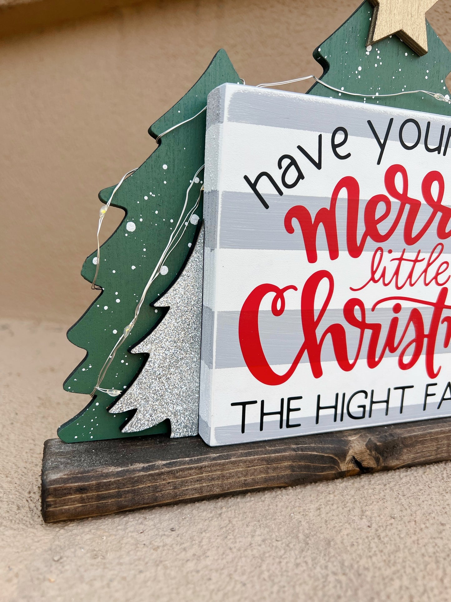 Merry Little Christmas TREE-O Shelf Sitter