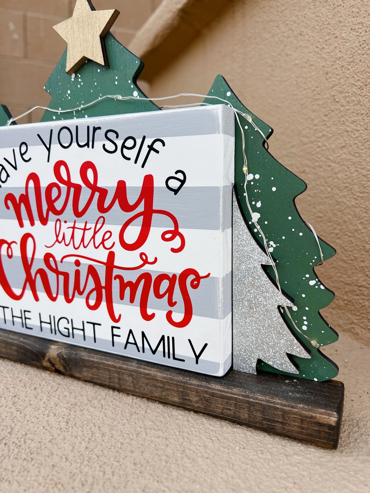 Merry Little Christmas TREE-O Shelf Sitter