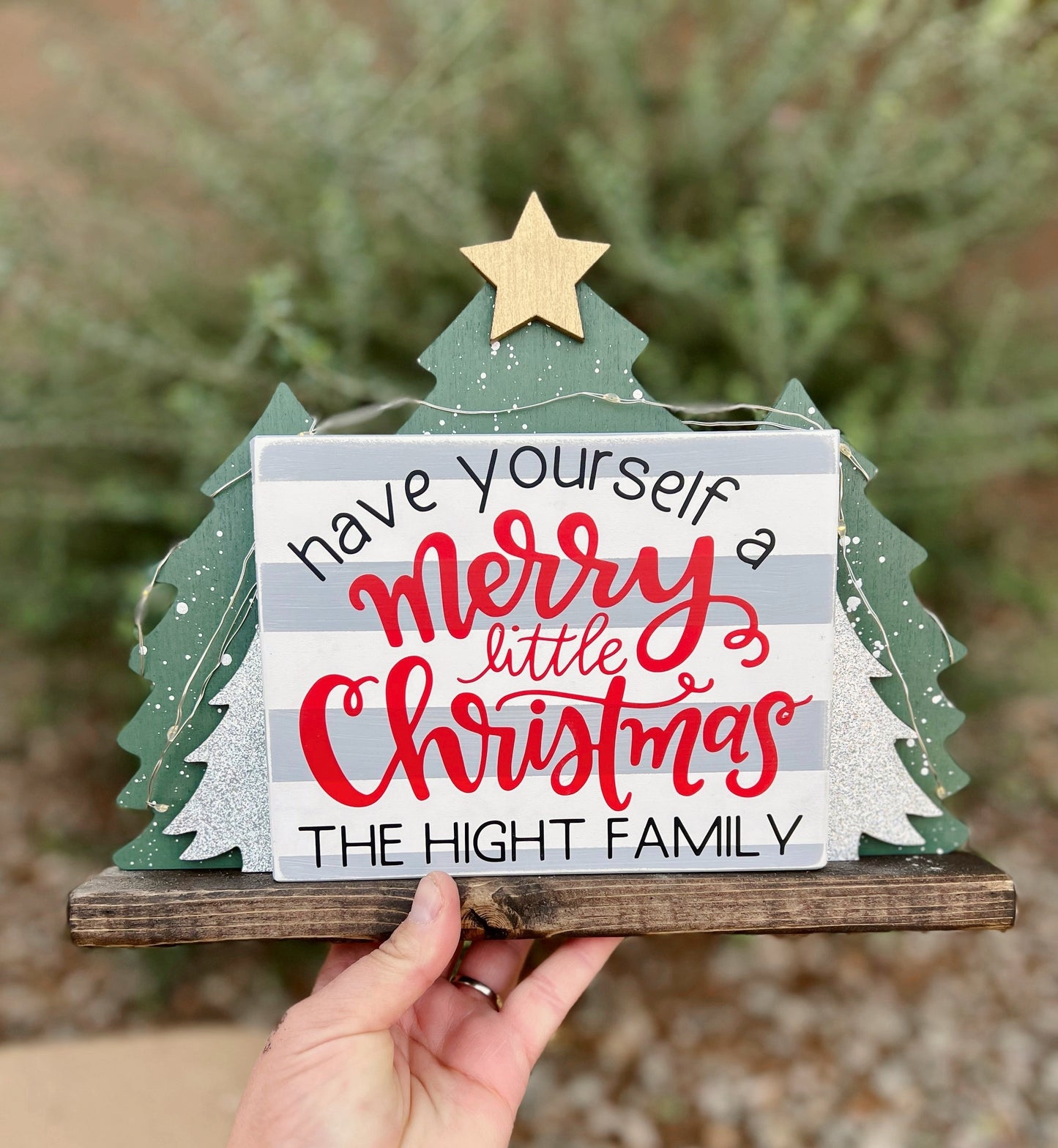 Merry Little Christmas TREE-O Shelf Sitter