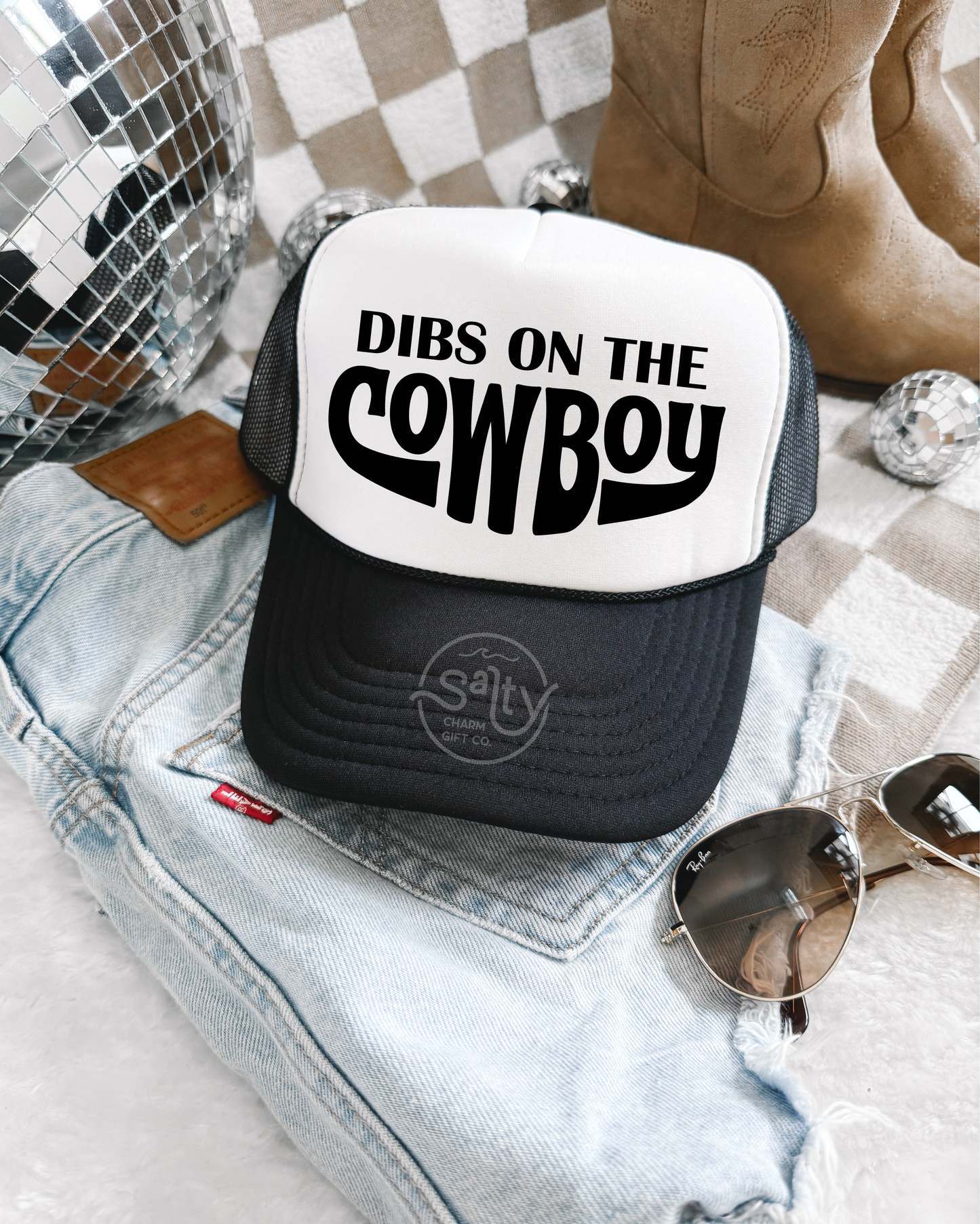 Dibs On the Cowboy Trucker Hat