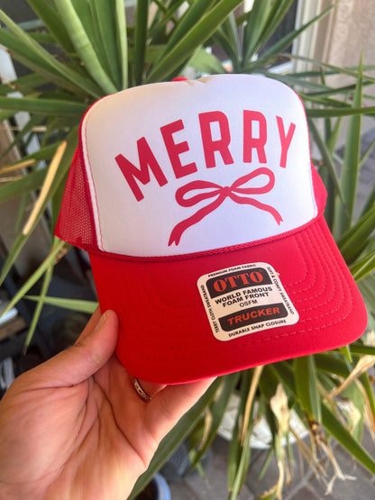 Merry with Bow Trucker Hat