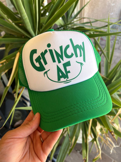 Grinchy AF Trucker Hat