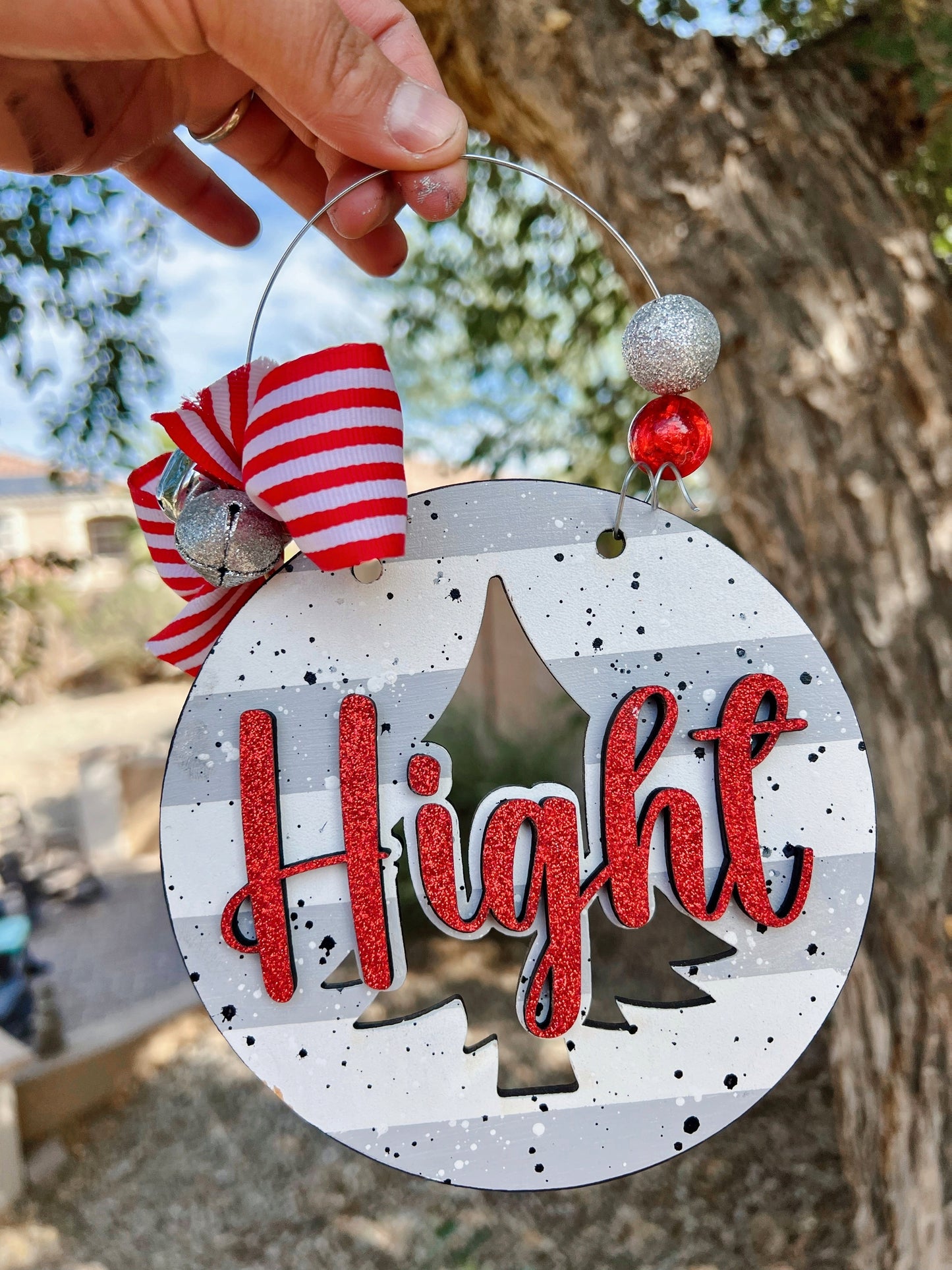 Jumbo Family Name Ornament