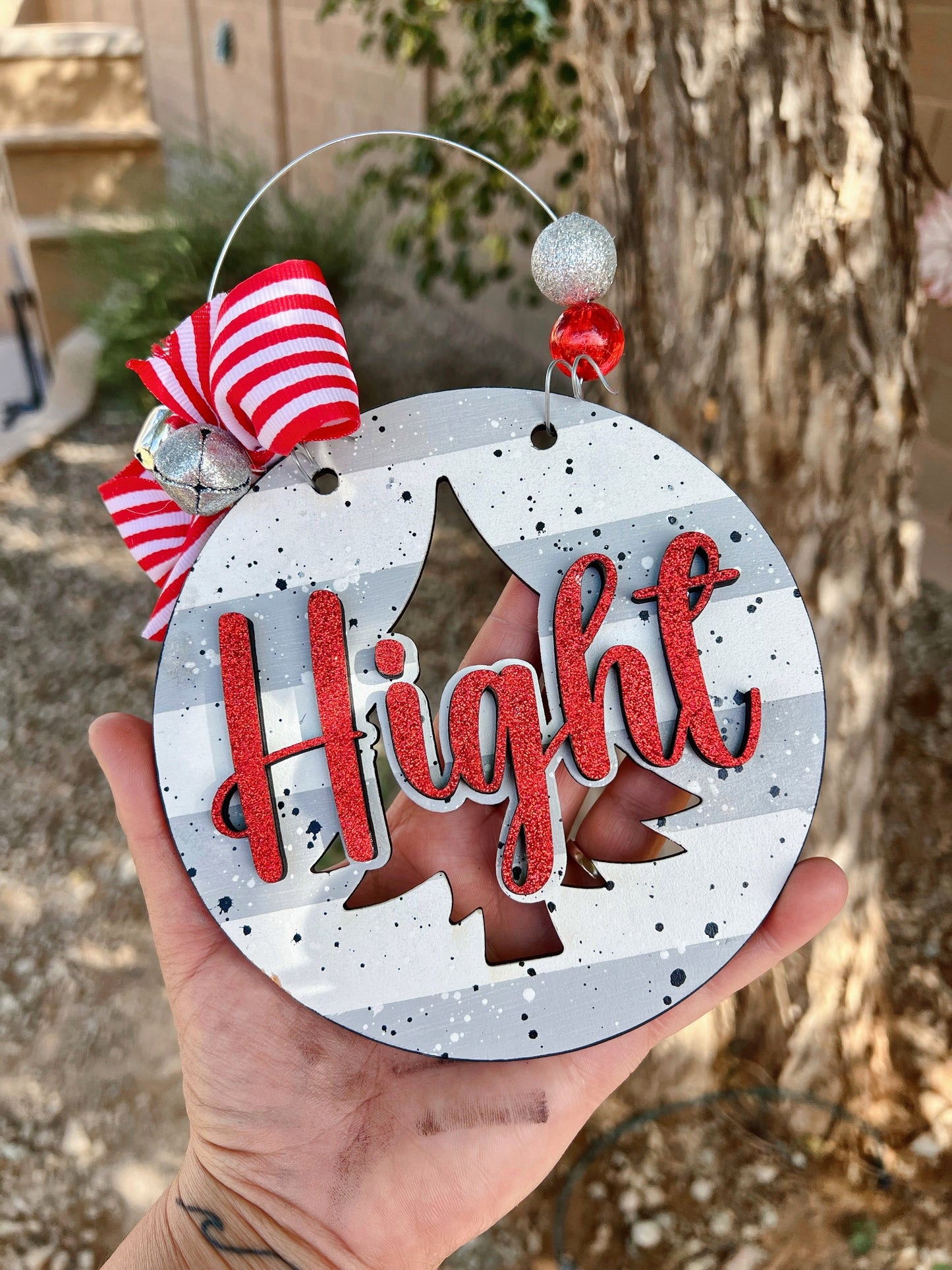 Jumbo Family Name Ornament