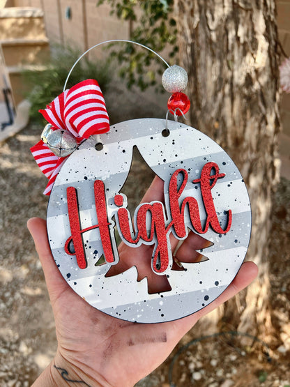 Jumbo Family Name Ornament
