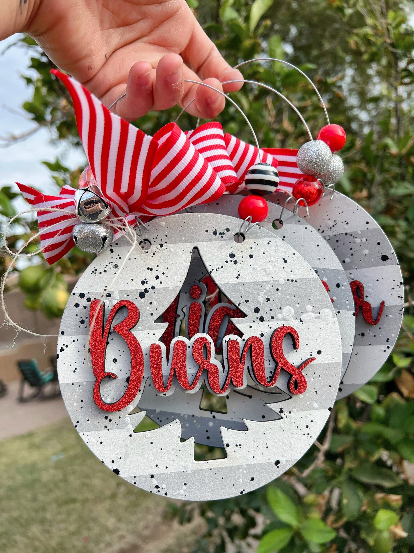 Jumbo Family Name Ornament