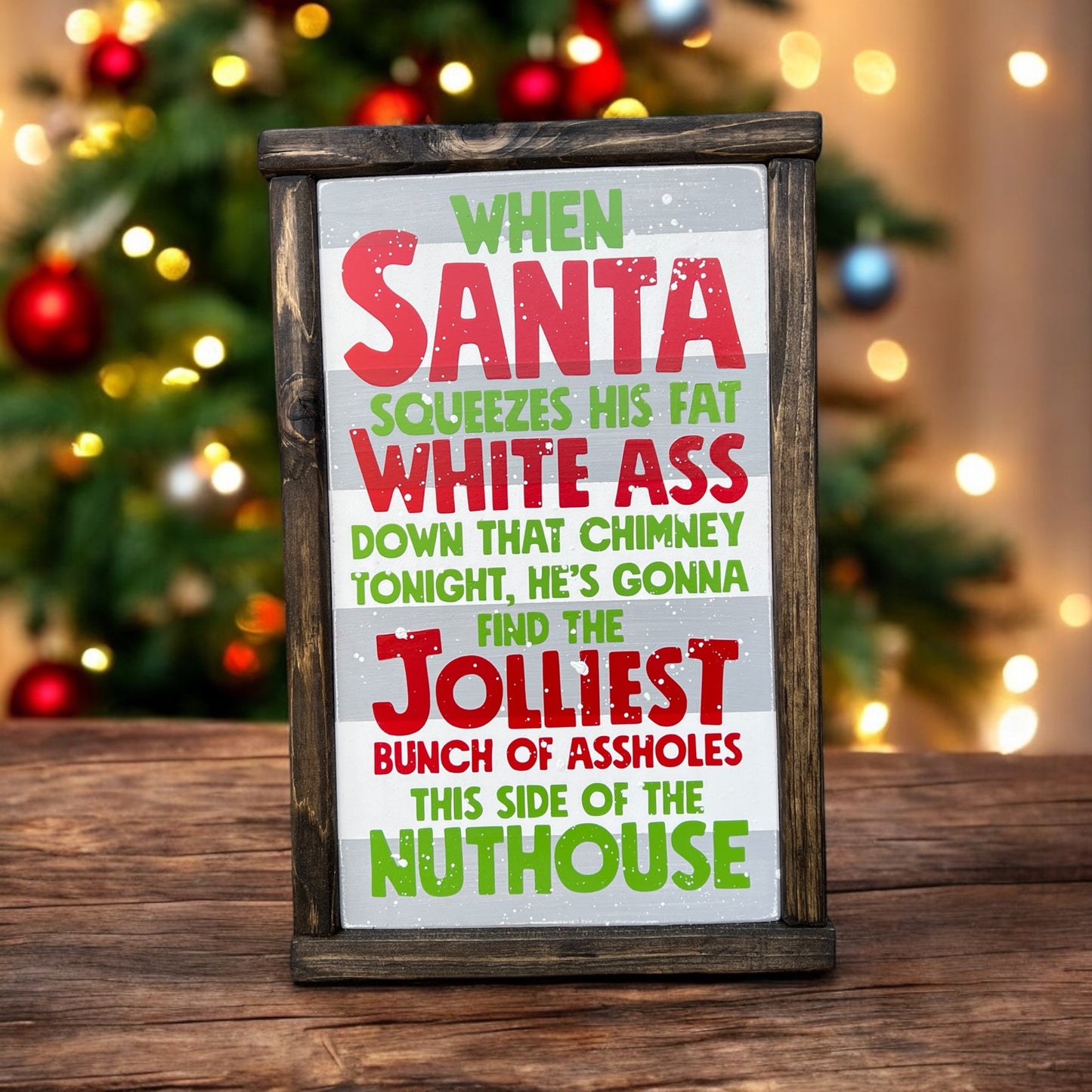 Santa's Nuthouse Christmas Sign