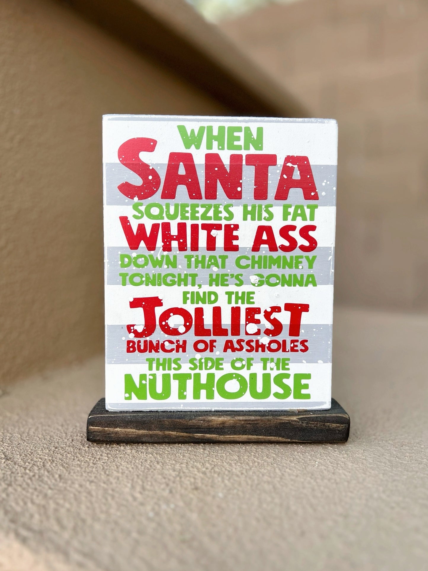 Santa's Nuthouse Christmas Sign