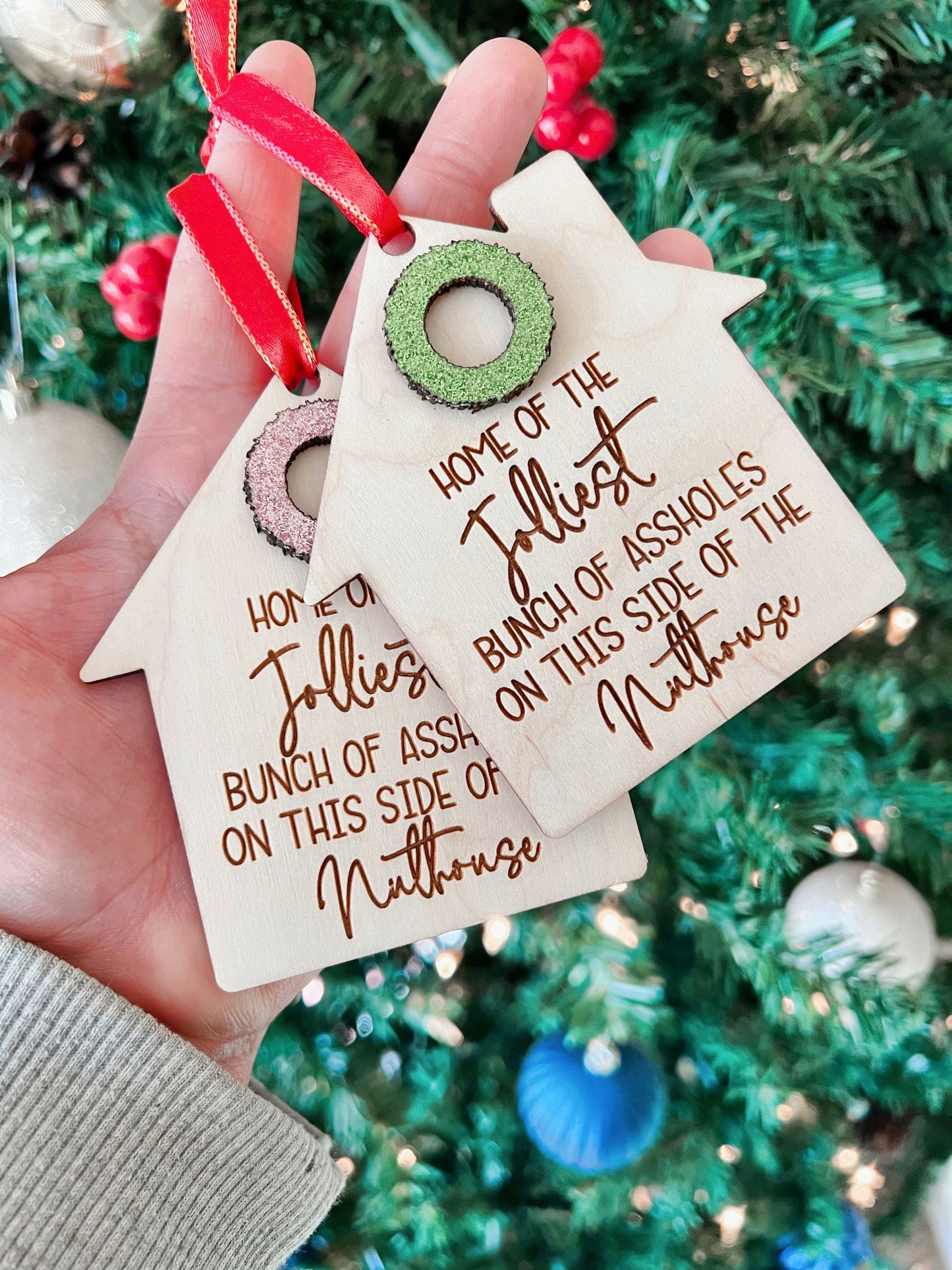 Jolliest Assholes Christmas Ornament