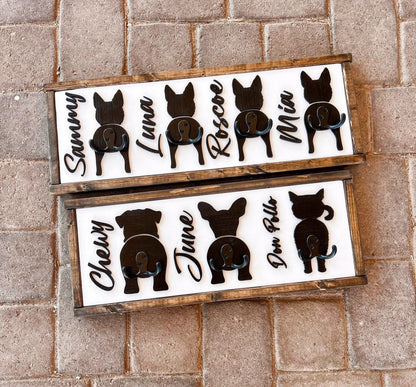 Framed Dog Breed Leash Holder