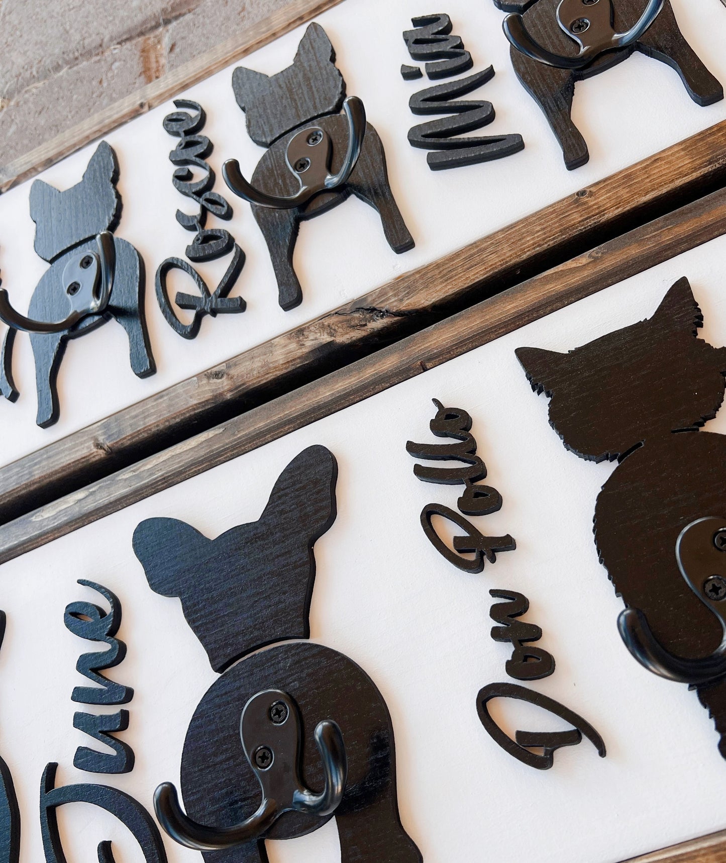 Framed Dog Breed Leash Holder