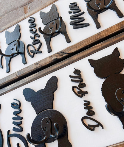 Framed Dog Breed Leash Holder