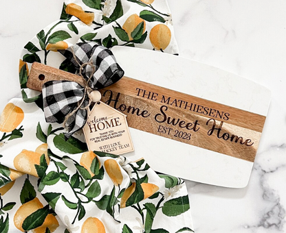 Acacia & Acopa Marble Cutting Board